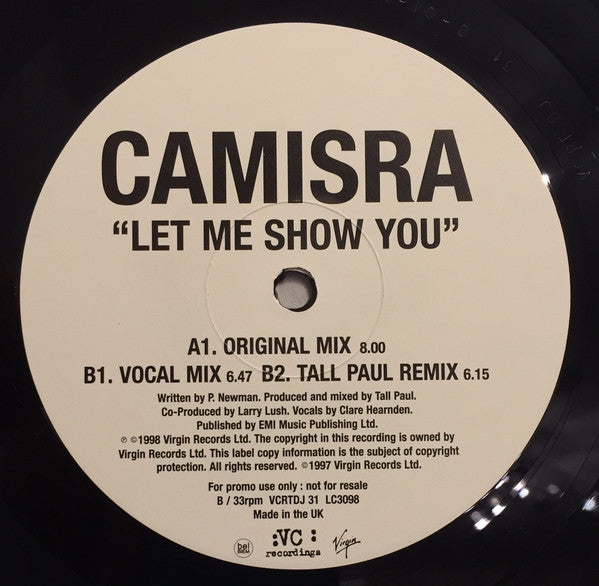 Camisra : Let Me Show You (12", Promo)