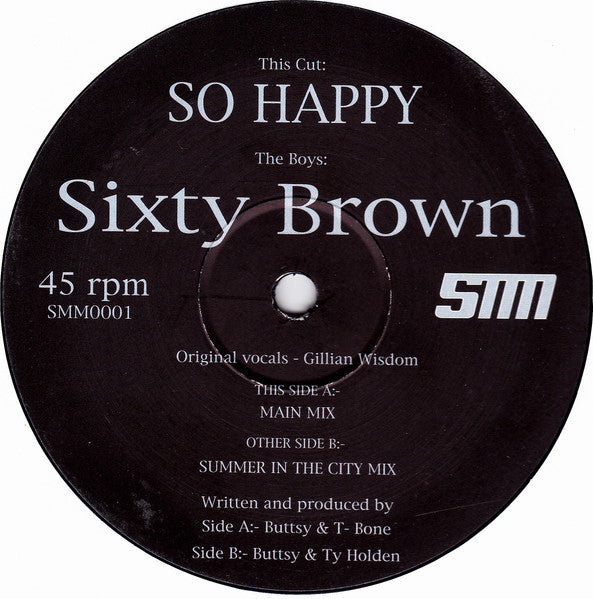 Sixty Brown : So Happy (12")