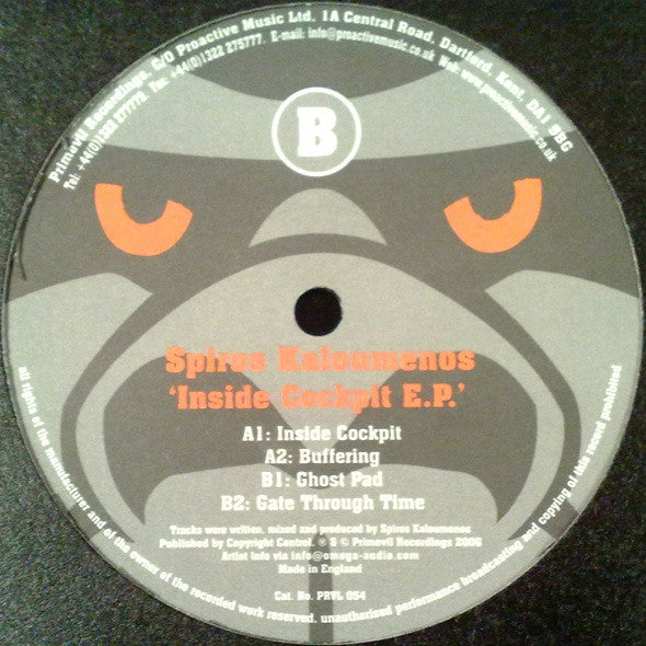 Spiros Kaloumenos : Inside Cockpit E.P. (12", EP)