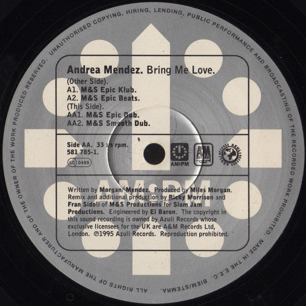 Andrea Mendez : Bring Me Love (M&S Mixes) (12", Two)