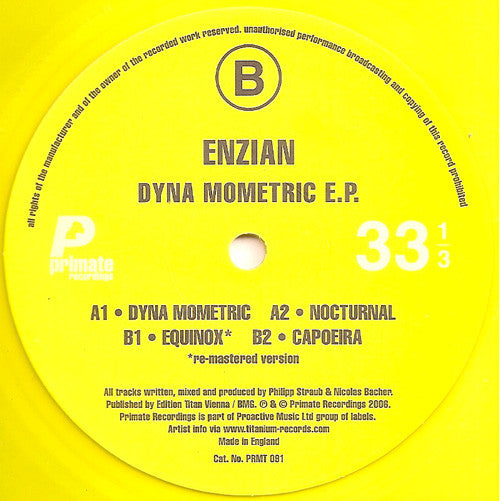 Enzian : Dyna Mometric E.P. (12", EP, Yel)