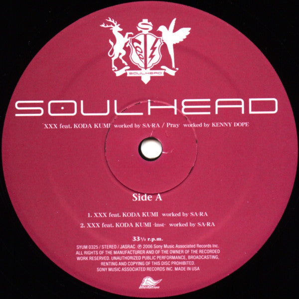 Soulhead : XXX (Worked By Sa-Ra) / Pray (Worked By Kenny Dope) (12")