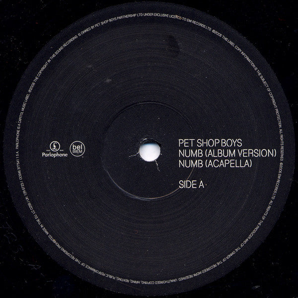 Pet Shop Boys : Numb (12", Ltd)