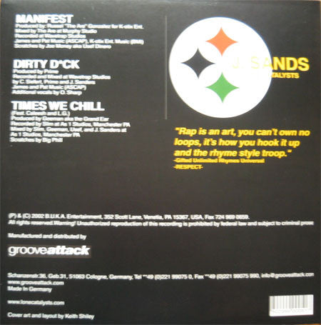 J. Sands : Manifest / Times We Chill (12")