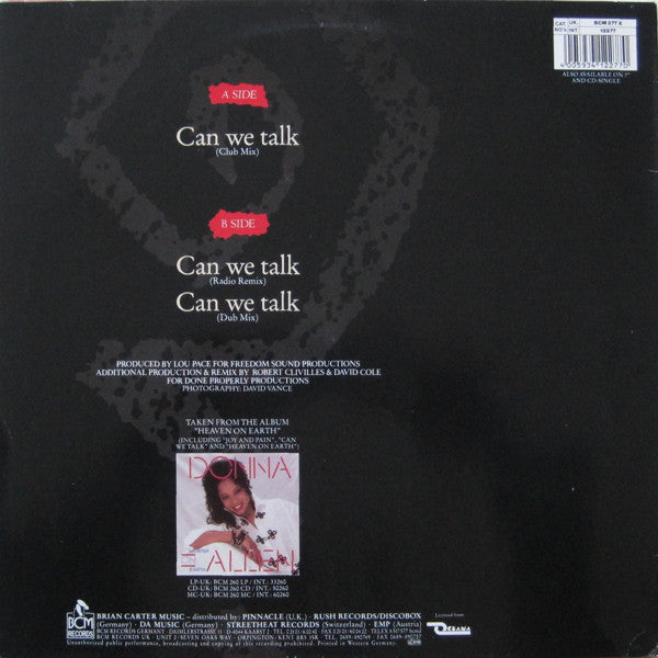Donna Allen : Can We Talk (12", Single)