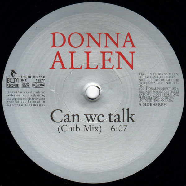 Donna Allen : Can We Talk (12", Single)