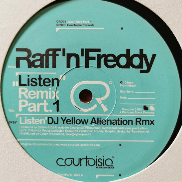Raff'n'Freddy* : Listen - Remix Part.1 (12")