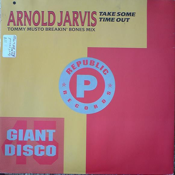 Arnold Jarvis : Take Some Time Out (12")