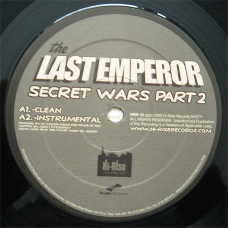 The Last Emperor : Secret Wars Part 2 / Some Love, Some Hate Remix (12")