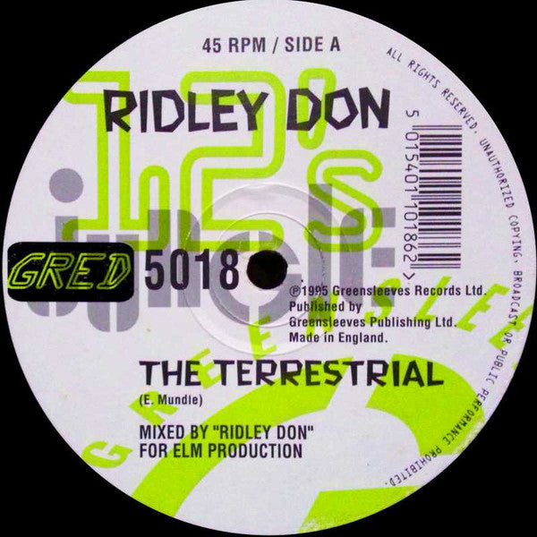 Ridley Don : The Terrestrial / Extra Terrestrial (12")