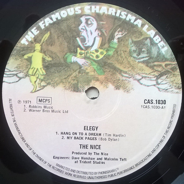 The Nice : Elegy (LP, Album, RE, Gat)