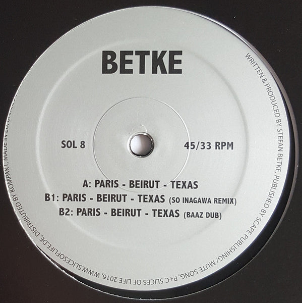 Betke* : Paris - Beirut - Texas  (12")