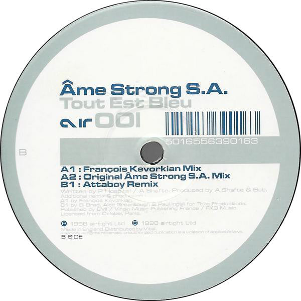 Âme Strong S.A.* : Tout Est Bleu (12")