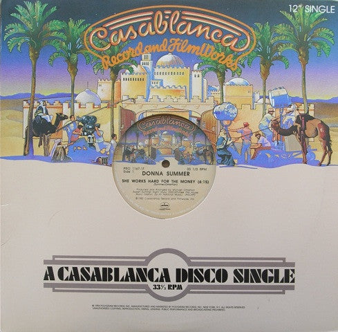 Donna Summer : She Works Hard For The Money / Love Is In Control (Finger On The Trigger) (12", Single, Promo)