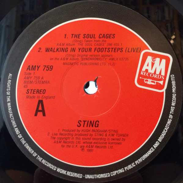 Sting : The Soul Cages (12", Single)