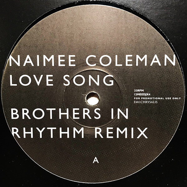 Naimee Coleman : Love Song (Brothers In Rhythm Remix) (12", S/Sided, Promo)