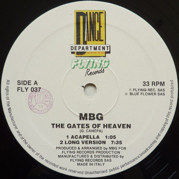 MBG Featuring Paul Barry (2) : The Gate Of Heaven (12")