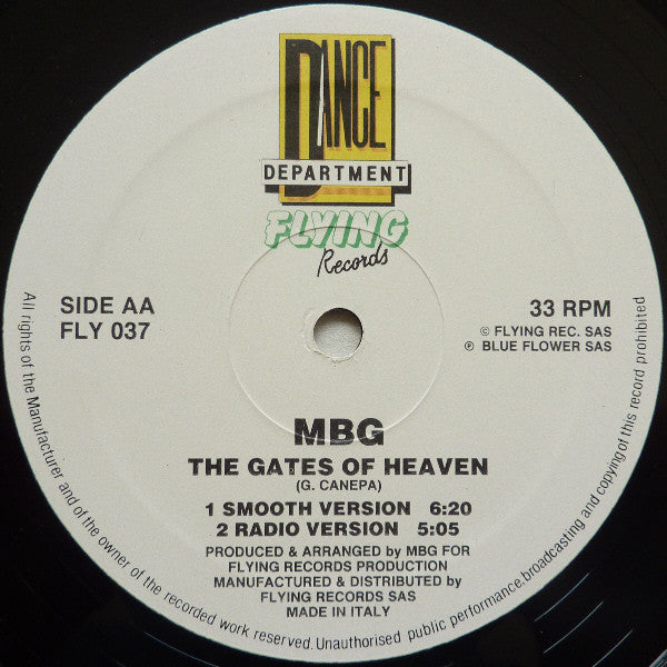 MBG Featuring Paul Barry (2) : The Gate Of Heaven (12")