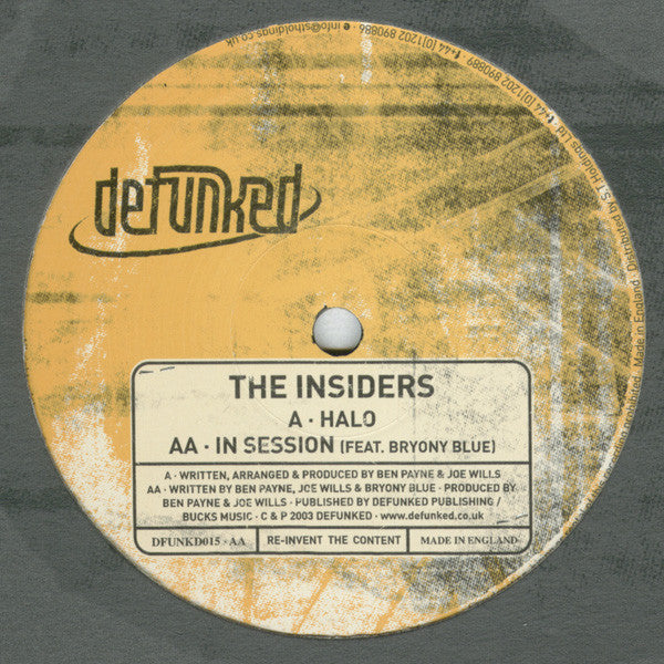 The Insiders : Halo / In Session (12")