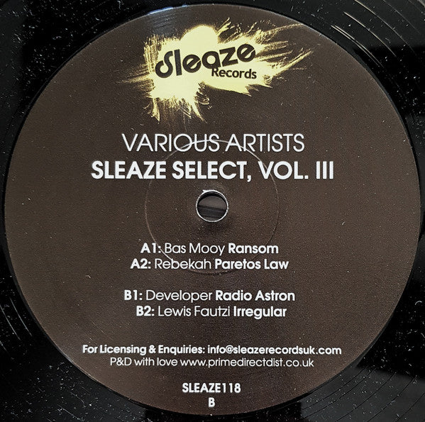 Various : Sleaze Select, Vol. III (12")