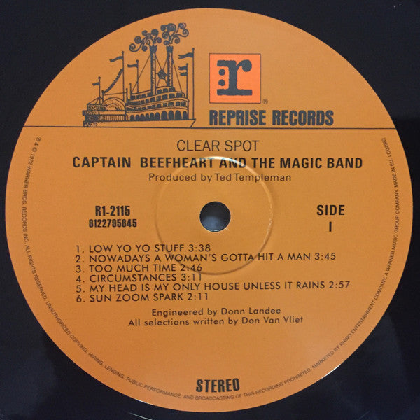 Captain Beefheart And The Magic Band : Clear Spot (LP, Album, RE)