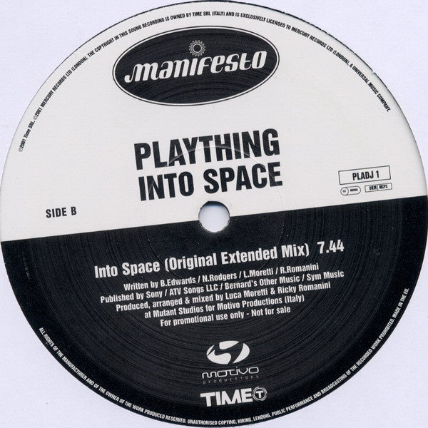 Plaything : Into Space (2x12", Promo)