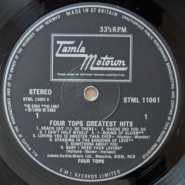 Four Tops : Greatest Hits (LP, Comp)