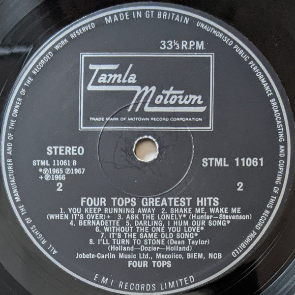 Four Tops : Greatest Hits (LP, Comp)