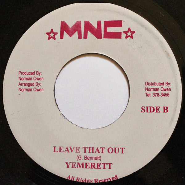 Elijah Prophet / Yemerett : Run Around Girl / Leave That Out (7", Single)