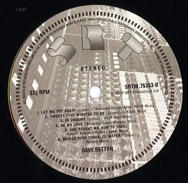 Dave Betton : Sincerely..... (LP)