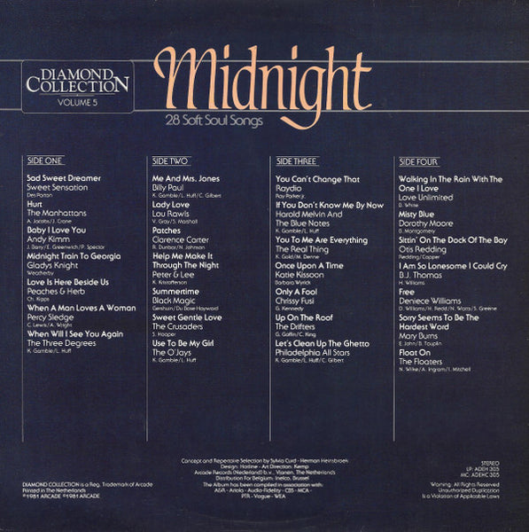 Various : Midnight - 28 Soft Soul Songs (2xLP, Comp, Gat)