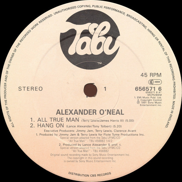 Alexander O'Neal : All True Man (12")