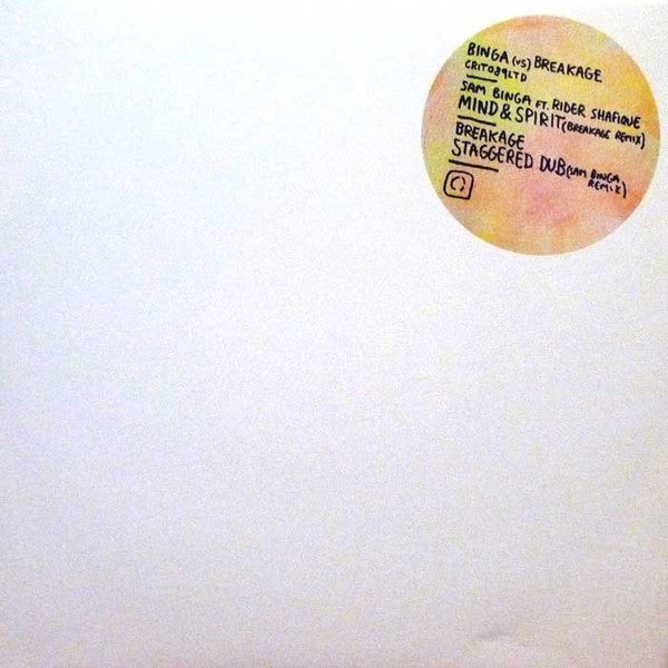 Sam Binga & Breakage : Binga vs Breakage (10", Ltd, W/Lbl)