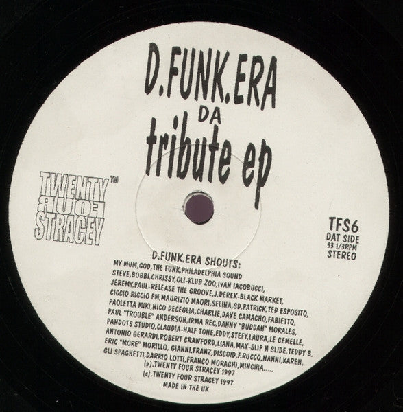 D. Funk Era : Da Tribute EP (12", EP)