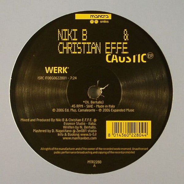 Niki B & Christian E.F.F.E. : Caustic EP (12", EP)