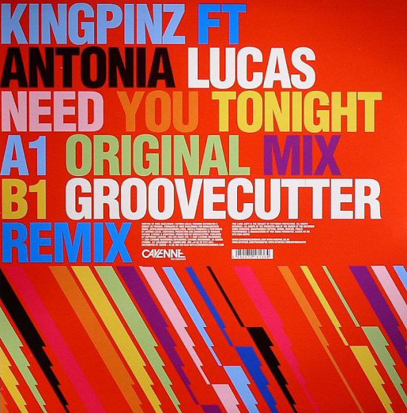 Kingpinz : Need You Tonight (12")