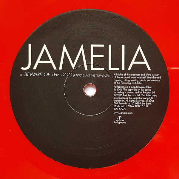 Jamelia : Beware Of The Dog (12", Single, Ltd, Red)
