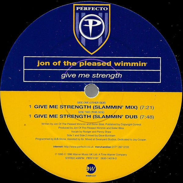 Jon Of The Pleased Wimmin : Give Me Strength (12")