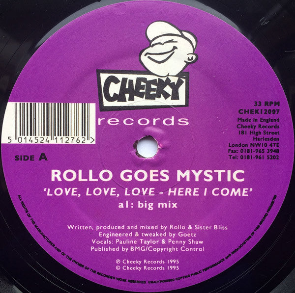Rollo Goes Mystic : Love, Love, Love - Here I Come (12")