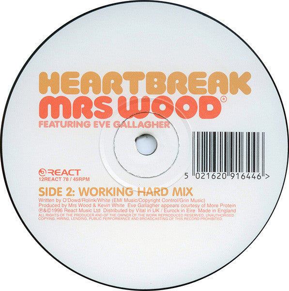 Mrs Wood* Featuring Eve Gallagher : Heartbreak (12", Single)
