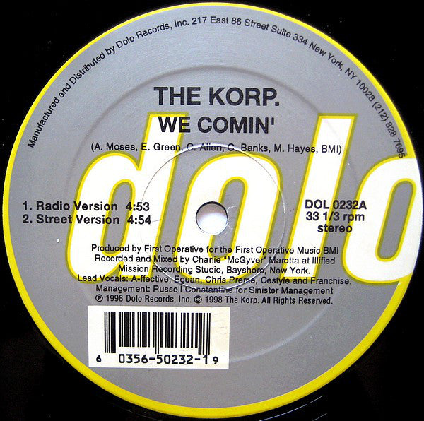 The Korp.* : We Comin' / Never Ending Story (12")