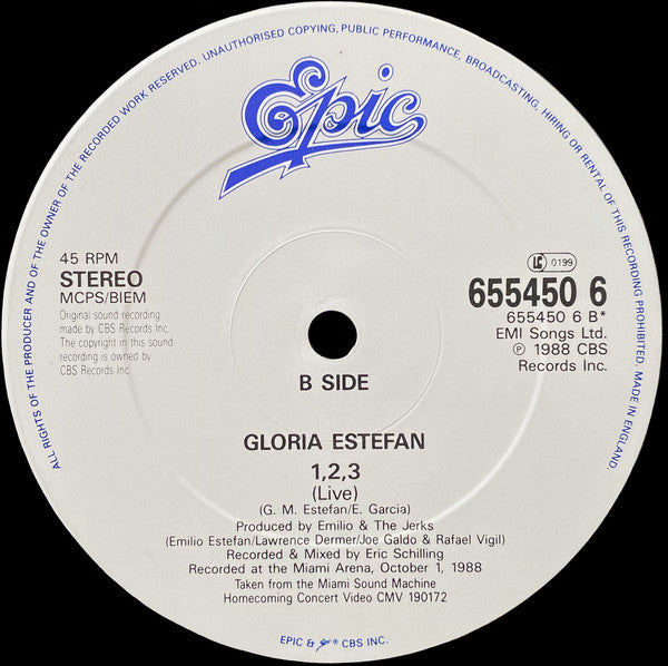 Gloria Estefan : Get On Your Feet (12", Single)