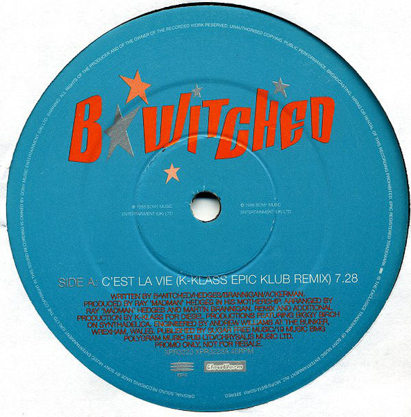 B*Witched : C'est La Vie (Remixes) (12", Promo)