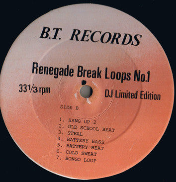 Unknown Artist : Renegade Break Loops No.1 (12", Ltd)