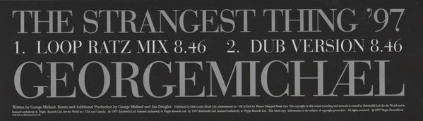George Michael : The Strangest Thing '97 (12", Promo, W/Lbl)