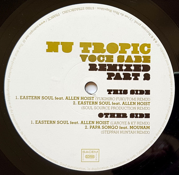 Nu Tropic : Voce Sabe Remixed (Part 2) (12")