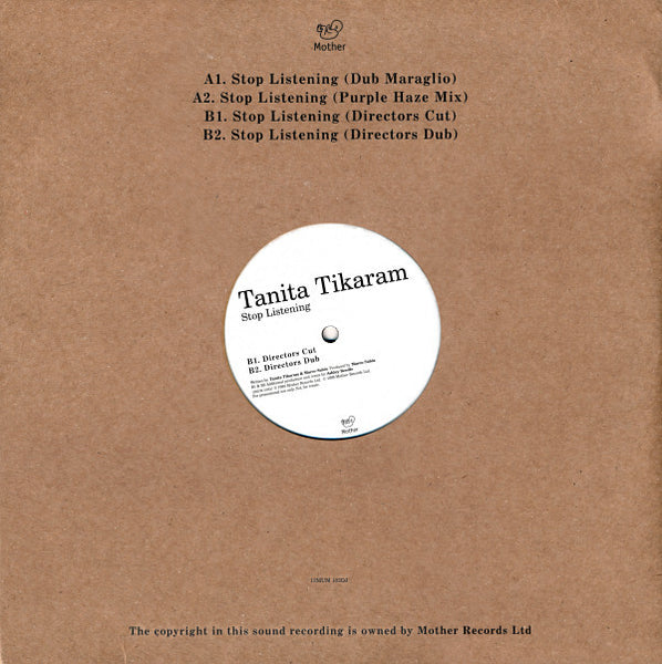Tanita Tikaram : Stop Listening (12", Maxi, Promo)