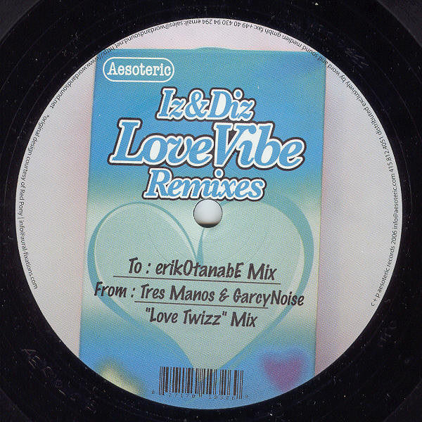 Iz & Diz : Love Vibe (Remixes Vol. 3) (12")