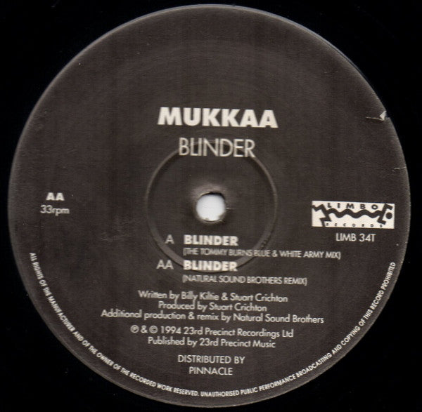 Mukkaa : Blinder (12", Single, Promo)