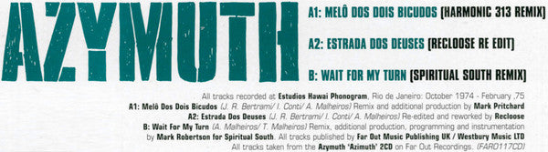 Azymuth : Limited Album Sampler (12", Ltd, Smplr)